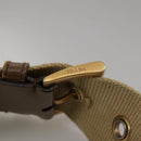 PRADA Shoulder Bag Nylon Leather Beige Gold Auth 99957-9