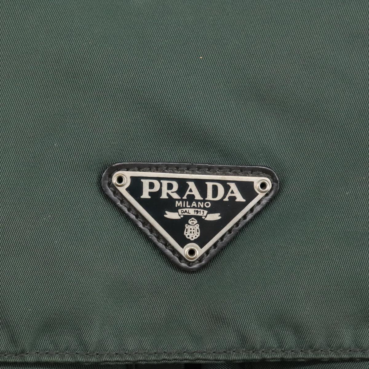 PRADA Shoulder Bag Nylon Green Auth 99958