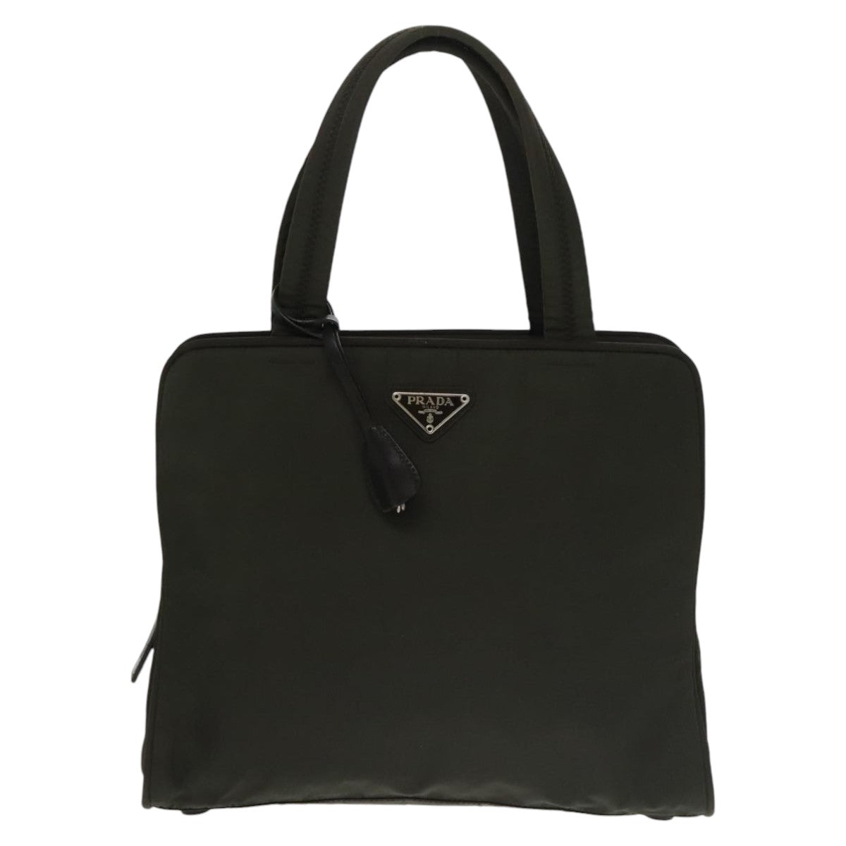 PRADA Hand Bag Nylon Green Auth 99959 - 0