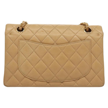 CHANEL Matelasse 25 Chain Shoulder Bag Lamb Skin Beige Gold CC Auth 99970SAV - 0