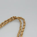 CHANEL Matelasse 25 Chain Shoulder Bag Lamb Skin Beige Gold CC Auth 99970SAV-15