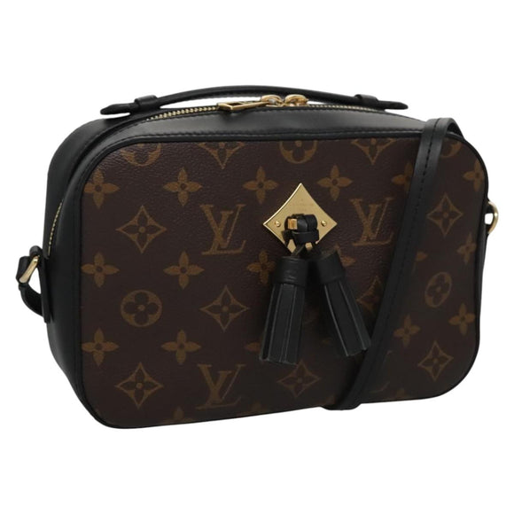 LOUIS VUITTON Monogram Saintonge Shoulder Bag Black M43555 LV Auth 99976SA