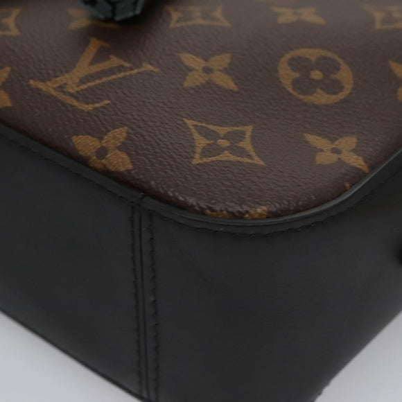 LOUIS VUITTON Monogram Saintonge Shoulder Bag Black M43555 LV Auth 99976SA