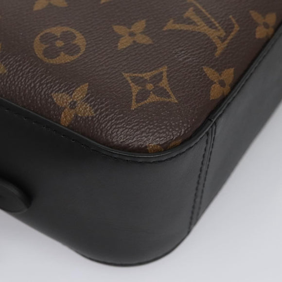 LOUIS VUITTON Monogram Saintonge Shoulder Bag Black M43555 LV Auth 99976SA