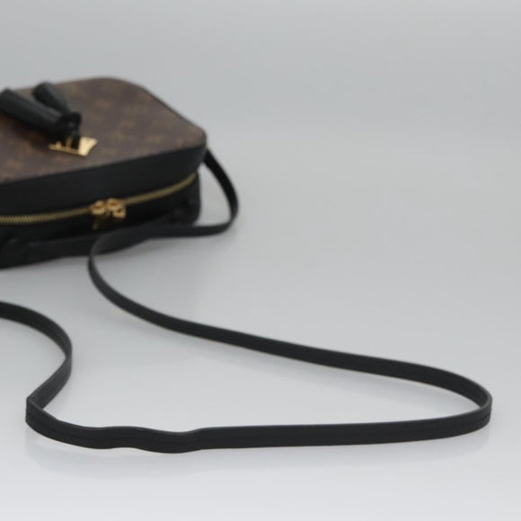 LOUIS VUITTON Monogram Saintonge Shoulder Bag Black M43555 LV Auth 99976SA