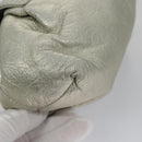 LOEWE Fringe Shoulder Bag Leather Silver tone Auth 99979-15