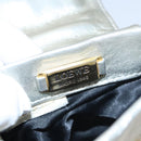 LOEWE Fringe Shoulder Bag Leather Silver tone Auth 99979-18