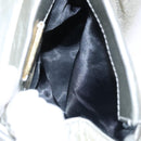 LOEWE Fringe Shoulder Bag Leather Silver tone Auth 99979-11