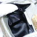 LOEWE Fringe Shoulder Bag Leather Silver tone Auth 99979-20