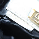 LOEWE Fringe Shoulder Bag Leather Silver tone Auth 99979-12