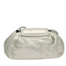 LOEWE Fringe Shoulder Bag Leather Silver tone Auth 99979-2