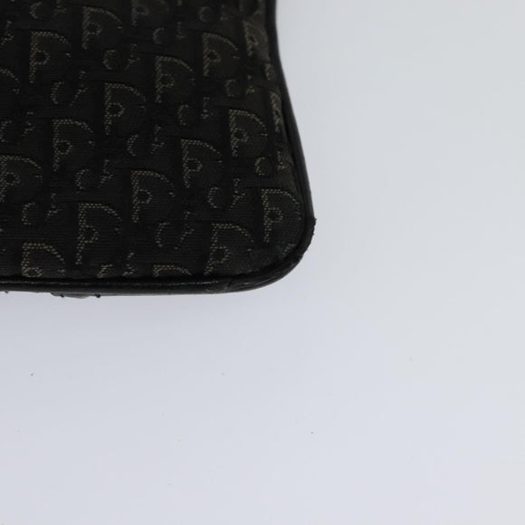 Christian Dior Trotter Canvas Shoulder Bag Black Auth 99984
