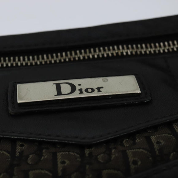 Christian Dior Trotter Canvas Shoulder Bag Black Auth 99984