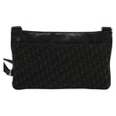 Christian Dior Trotter Canvas Shoulder Bag Black Auth 99984-2