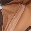 CELINE Macadam Canvas Shoulder Bag PVC Leather Brown Gold Auth 99997-21