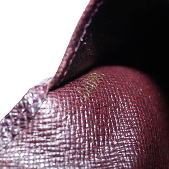 LOUIS VUITTON Taiga Agenda Posh Day Planner Cover Acajou R20415 LV Auth A014