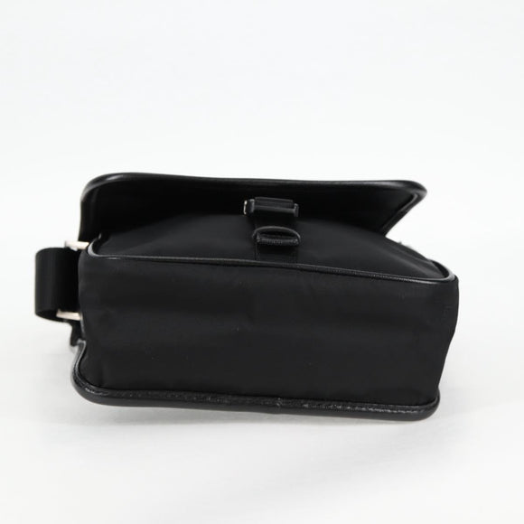 PRADA Shoulder Bag Nylon Black Silver Auth am8599V