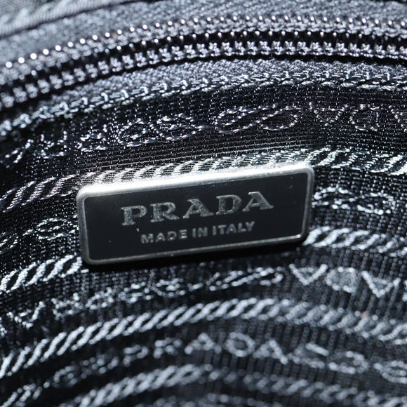 PRADA Shoulder Bag Nylon Black Silver Auth am8599V