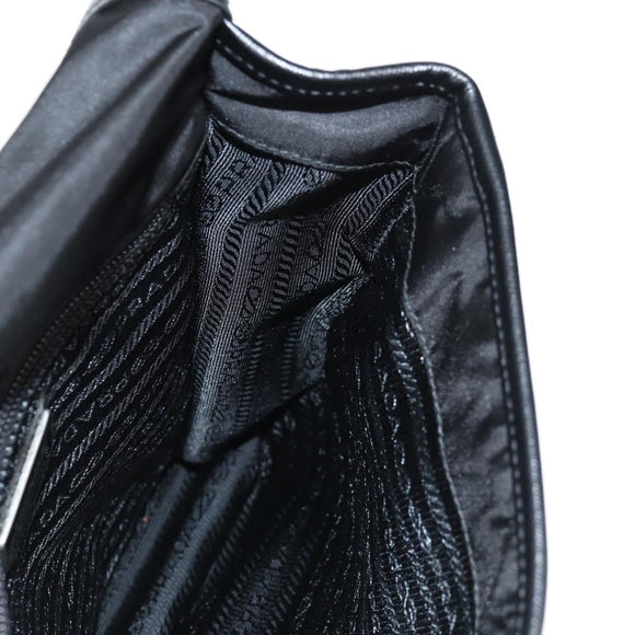 PRADA Shoulder Bag Nylon Black Silver Auth am8599V
