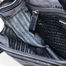 PRADA Shoulder Bag Nylon Black Silver Auth am8599V-25