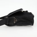 PRADA Shoulder Bag Nylon Black Silver Auth am8599V-3