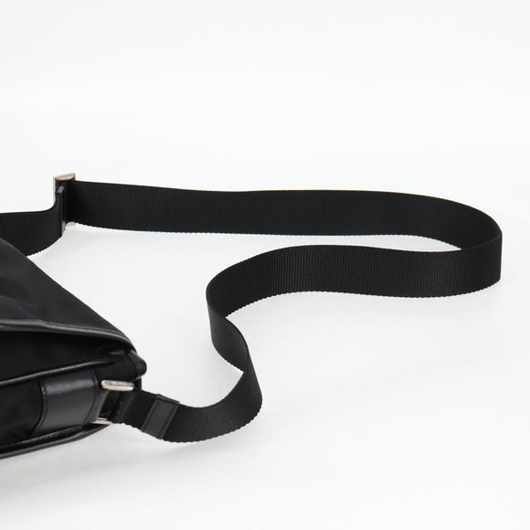 PRADA Shoulder Bag Nylon Black Silver Auth am8599V