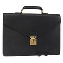 LOUIS VUITTON Epi Serviette Ambassador Business Bag Black M54412 LV Auth BA8580-1