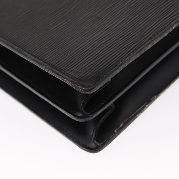 LOUIS VUITTON Epi Serviette Ambassador Business Bag Black M54412 LV Auth BA8580