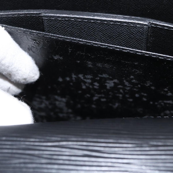 LOUIS VUITTON Epi Serviette Ambassador Business Bag Black M54412 LV Auth BA8580