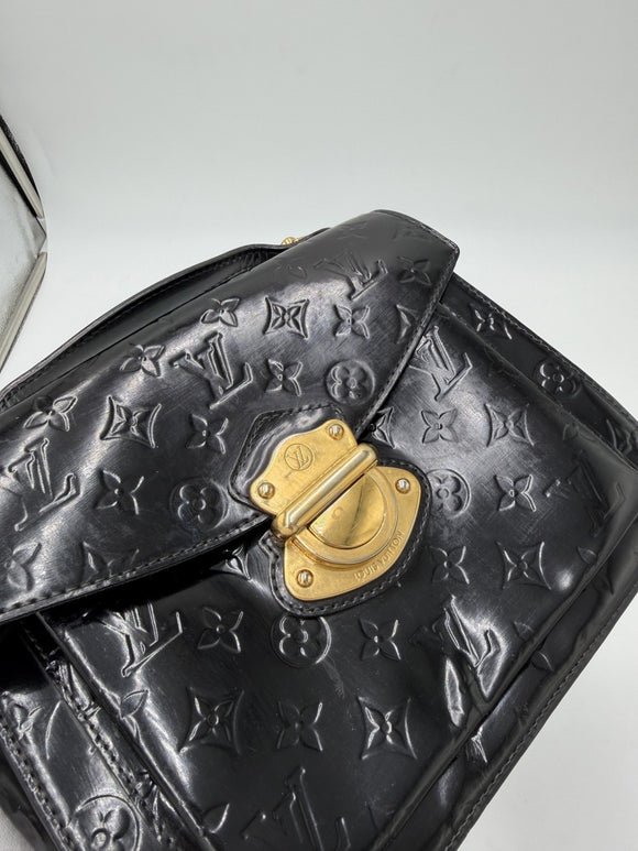 LOUIS VUITTON Monogram Vernis Mirada Hand Bag 2way Noir Manetic LV Auth BA9536