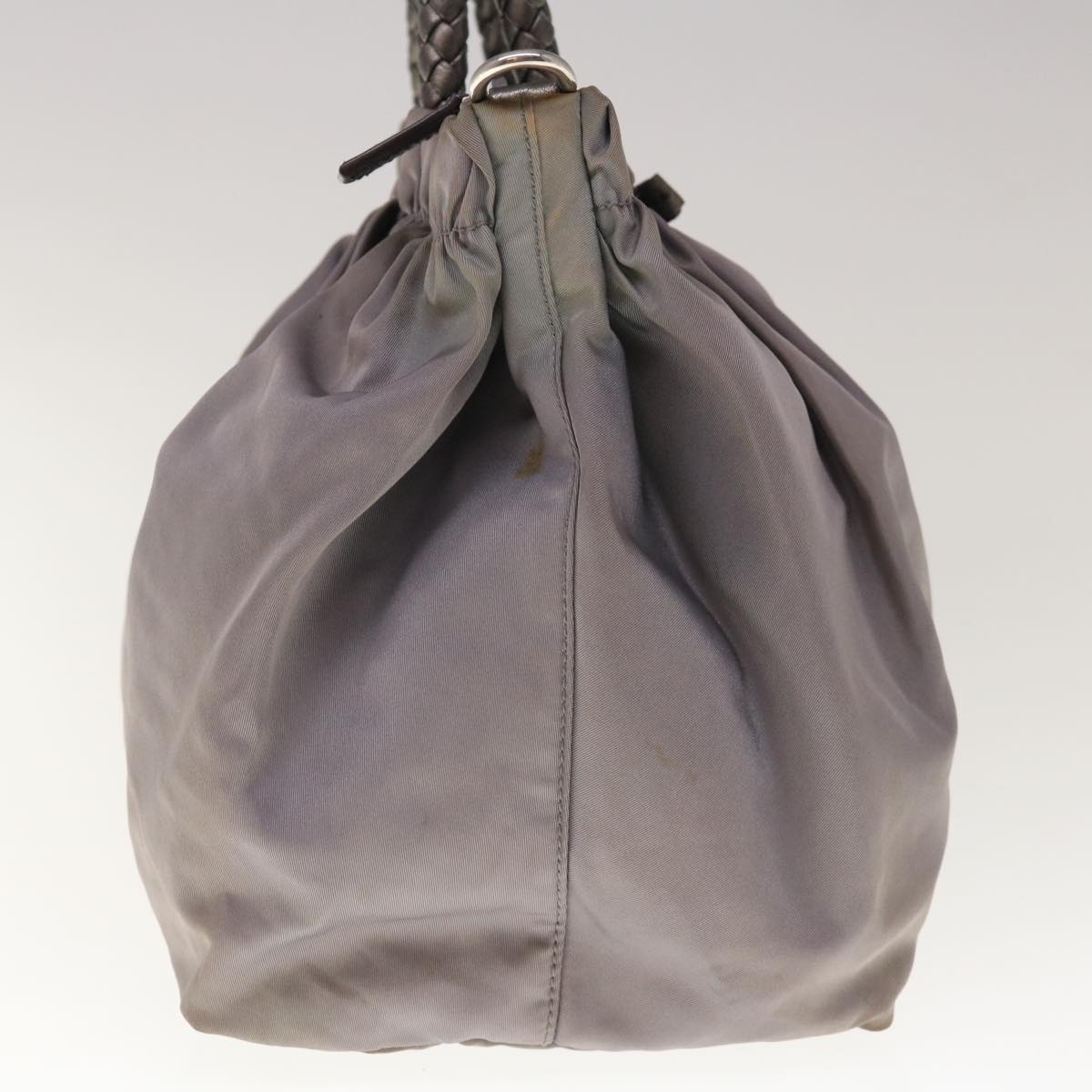 PRADA Hand Bag Nylon 2way Gray Auth yk10519