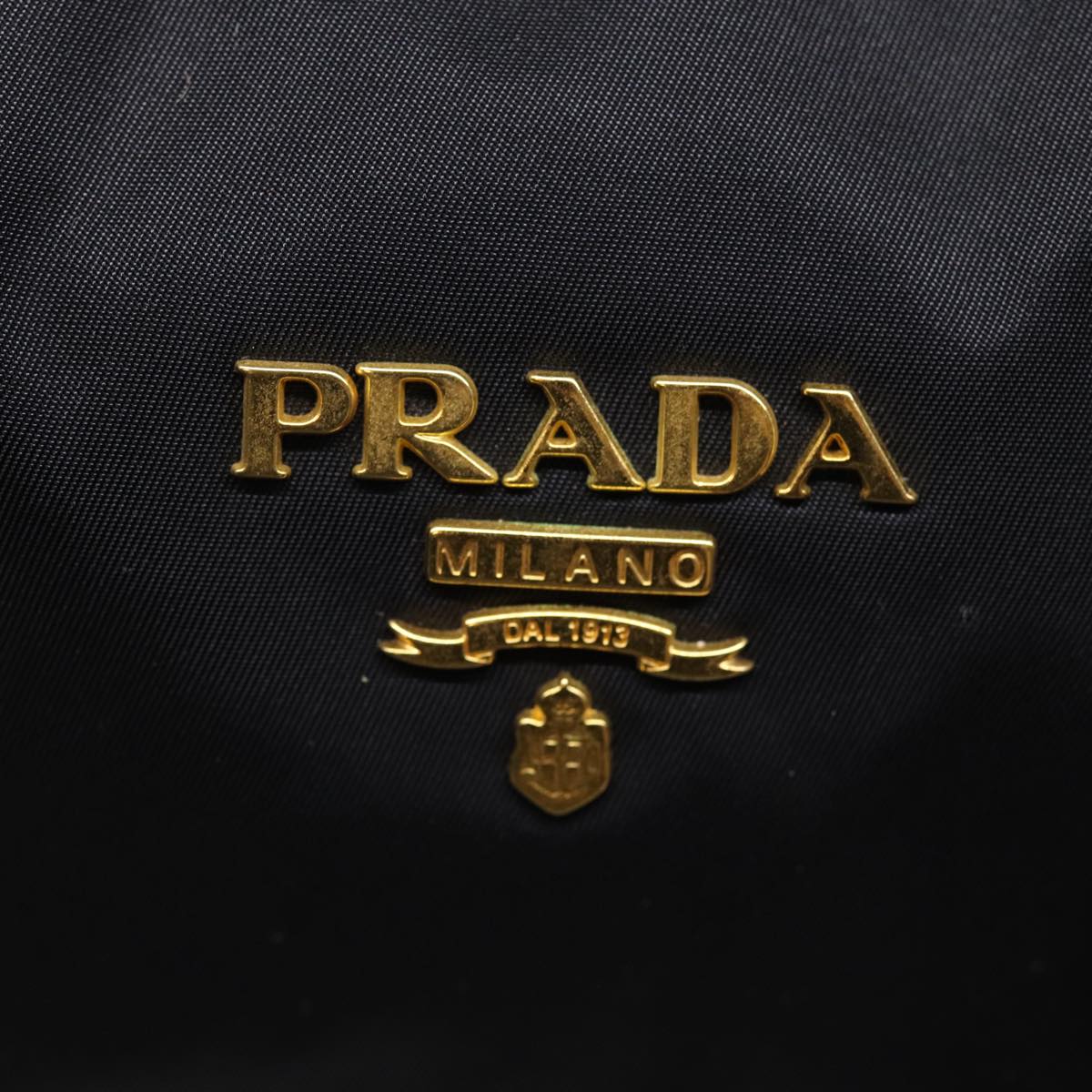 PRADA Hand Bag Nylon Black Auth yk12896