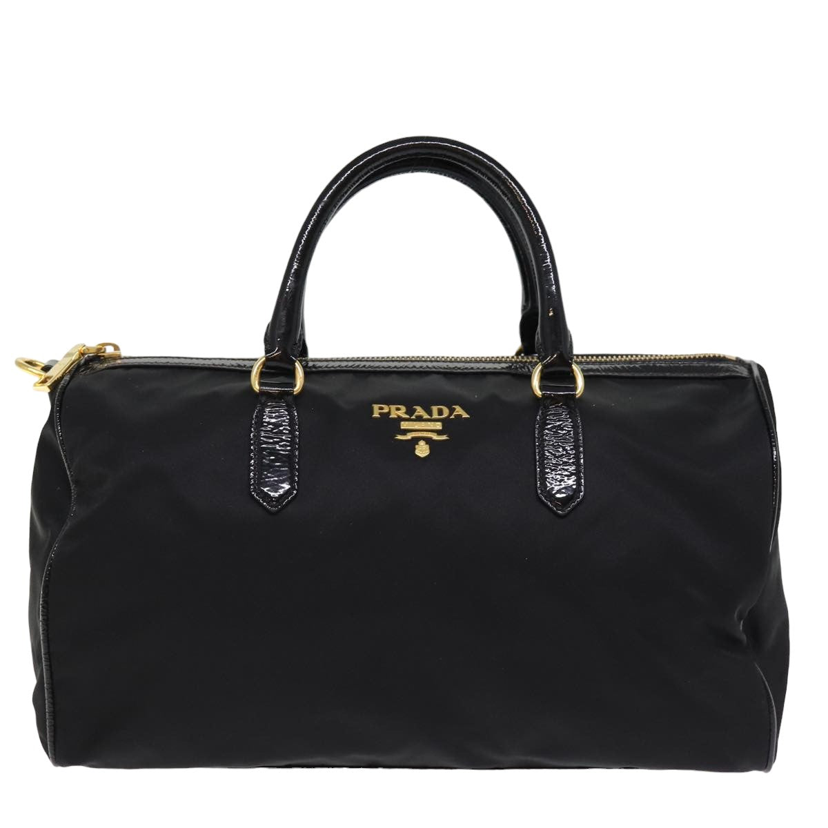 PRADA Hand Bag Nylon Black Auth yk12896