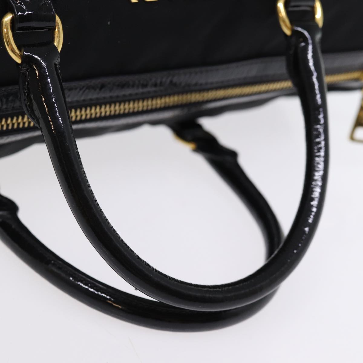 PRADA Hand Bag Nylon Black Auth yk12896