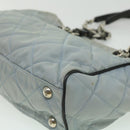 PRADA Chain Shoulder Bag Nylon Light Blue Auth ac1036-15