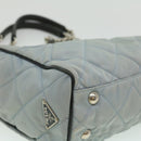 PRADA Chain Shoulder Bag Nylon Light Blue Auth ac1036-8