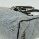 PRADA Chain Shoulder Bag Nylon Light Blue Auth ac1036-16