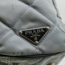 PRADA Chain Shoulder Bag Nylon Light Blue Auth ac1036-18