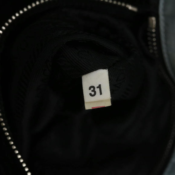 PRADA Chain Shoulder Bag Nylon Light Blue Auth ac1036