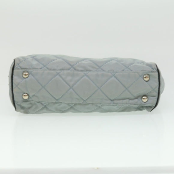 PRADA Chain Shoulder Bag Nylon Light Blue Auth ac1036