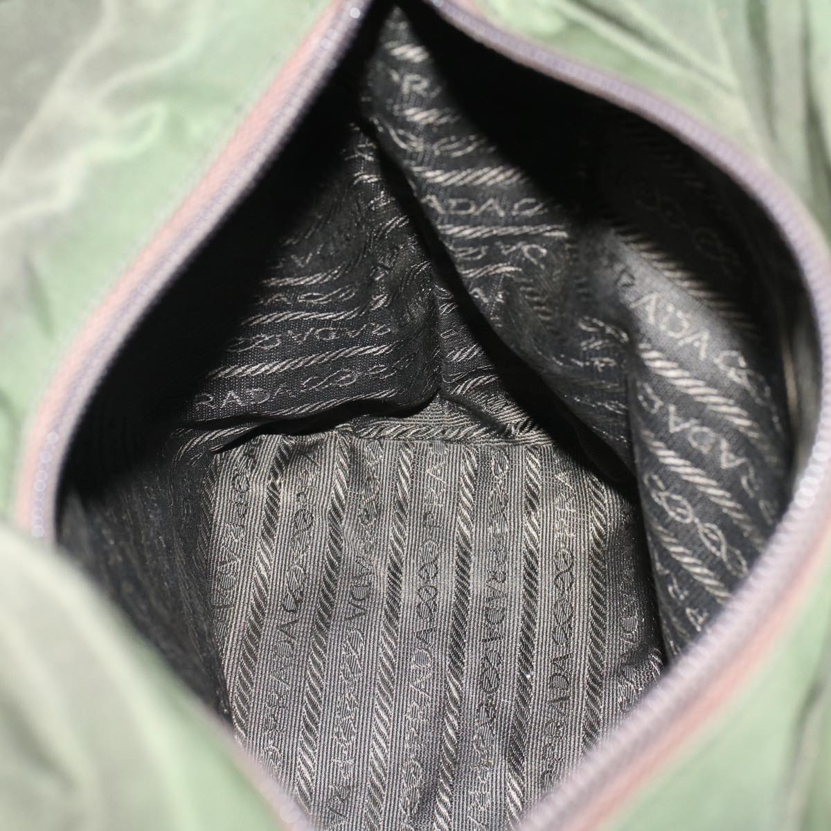 PRADA Shoulder Bag Nylon Green Auth ac2013