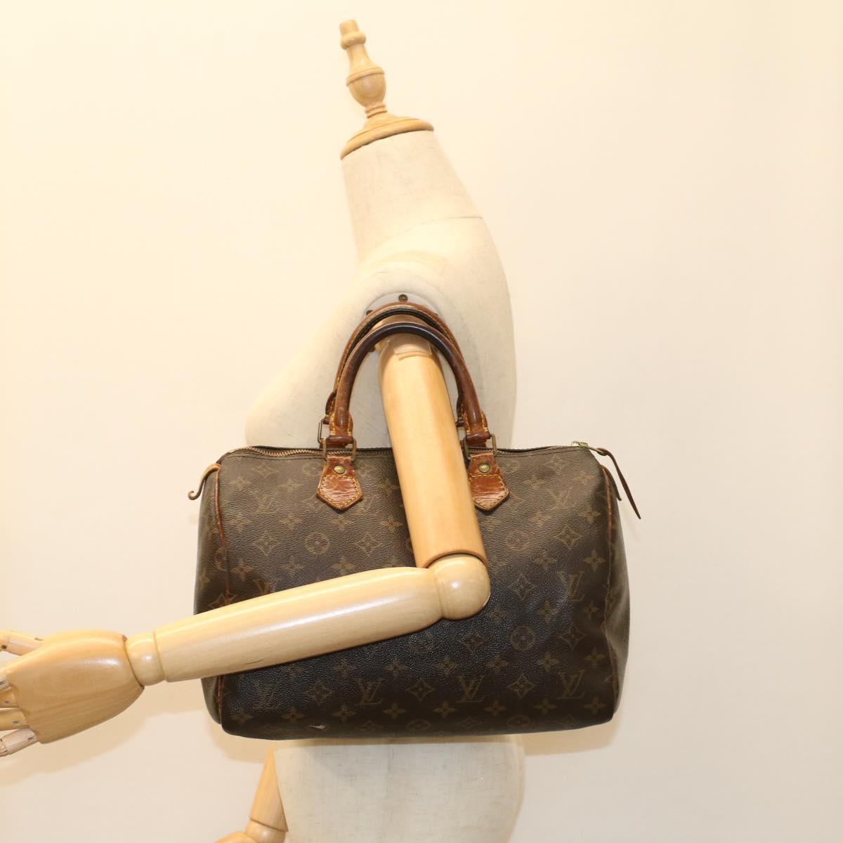 LOUIS VUITTON Monogram Speedy 30 Hand Bag M41526 LV Auth ac2106