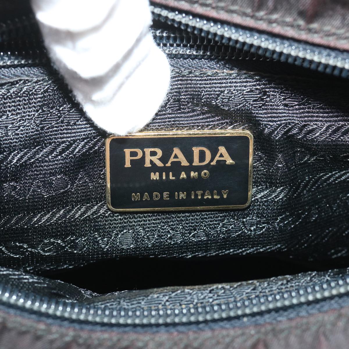 PRADA Hand Bag Nylon Black Auth ac2160