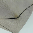 BURBERRY Tote Bag Leather Gray White Auth ac2169-9