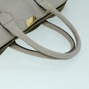 BURBERRY Tote Bag Leather Gray White Auth ac2169-7