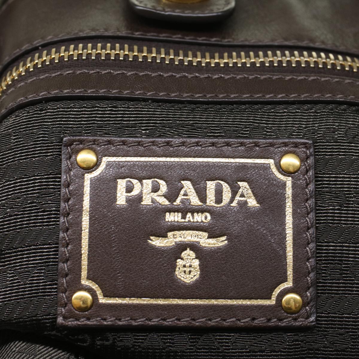 PRADA Shoulder Bag Nylon 2way Khaki Auth ac2209