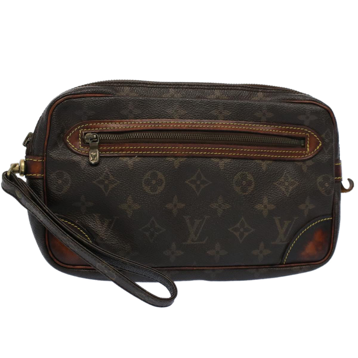 LOUIS VUITTON Monogram Marly Dragonne PM Clutch Bag M51827 LV Auth ac2264