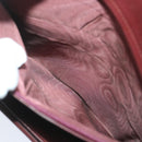 CARTIER Clutch Bag Leather Red Auth ac2283-18