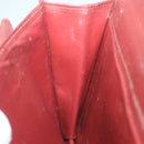 CARTIER Clutch Bag Leather Red Auth ac2283-19