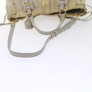 PRADA Hand Bag Nylon 2way Beige Auth ac2285-10